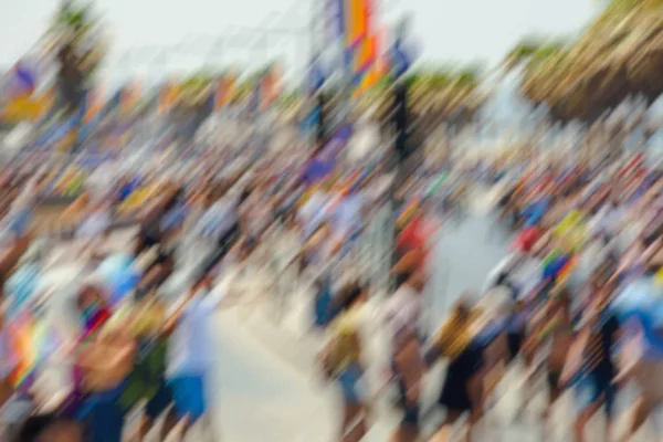 Gay Pride Parade, Tel Aviv, soyut hareket bulanıklığı etkisi.