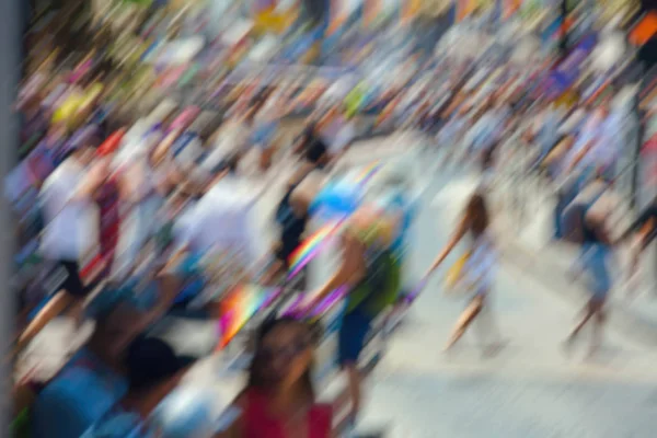 Gay Pride Parade, Tel Aviv, soyut hareket bulanıklığı etkisi.