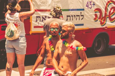 TEL AVIV, ISRAEL- 8 Haziran 2018: Tel Aviv 'de Gay Onur Yürüyüşü, İsrail