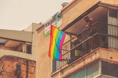 TEL AVIV, ISRAEL- 8 Haziran 2018: Tel Aviv 'de Gay Onur Yürüyüşü, İsrail.