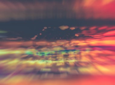 Soyut hareket bulanıklığı etkisi. Sokaklarda ışıkları. Arabadan görüntülemek