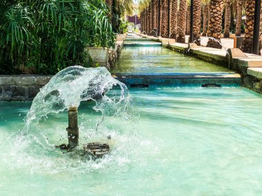 Rishon Le Zion, İsrail-18 Haziran 2018: çeşmeler City park Rishon Le Zion, İsrail.