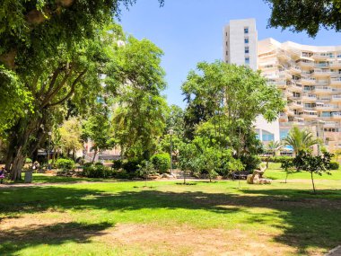  Rishon Le Zion, İsrail - 18 Haziran 2018: Rishon Le Zion, İsrail central Park'ta görünümünü