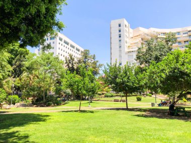  Rishon Le Zion, İsrail - 18 Haziran 2018: Rishon Le Zion, İsrail central Park'ta görünümünü