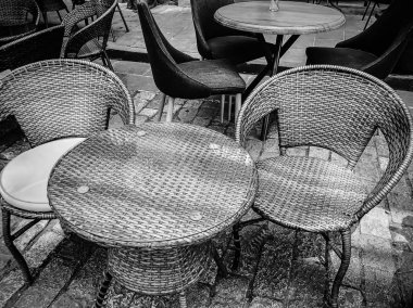 Tiflis Eski şehirde sokak Cafe