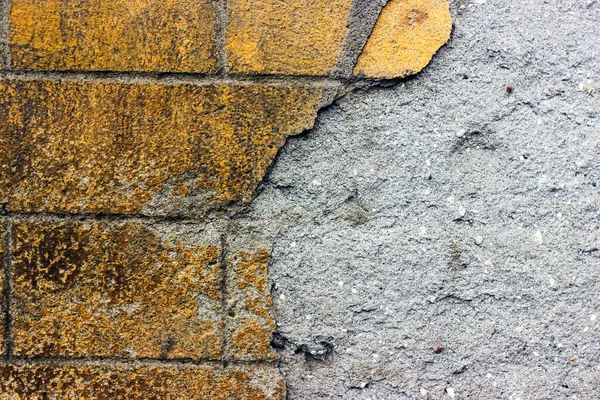 Pièce d'un vieux fond de mur de brique en ruine . — Photo