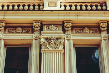  Eski Tiflis, Georgia 'daki Art-Nouveau cephe dekorunun ayrıntıları