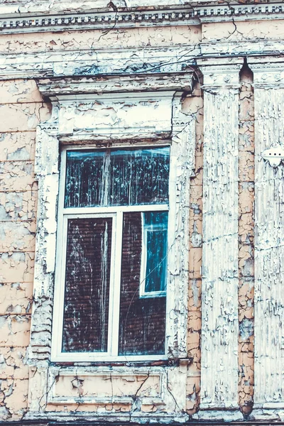 Arhitectură Veche Tbilisi Ferestre Decor Exterior Ziua Vară — Fotografie, imagine de stoc