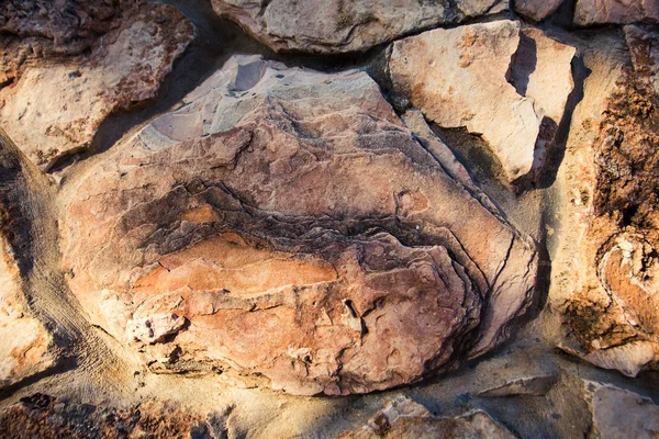 Nahaufnahme der Natursteinmauer. Textur der Steinmauer — Stockfoto