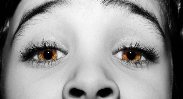 A beautiful insightful look boy's eye. Close up shot. — Stock Photo, Image