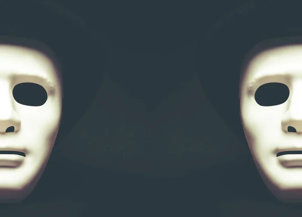 หน้ากากมนุษย์สีขาว — ภาพถ่ายสต็อก