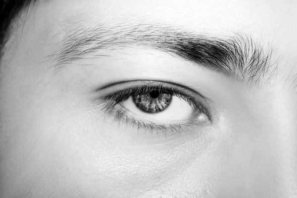 A beautiful insightful look man's eye. Close up shot. — Stock Photo, Image