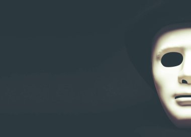 Beyaz insan maske 