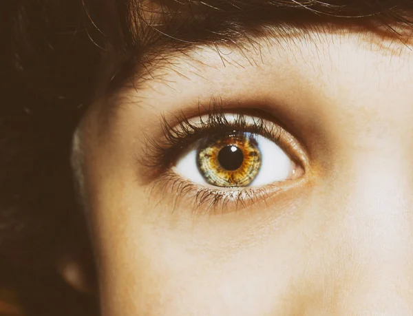 아름 다운 통찰력 보이는 소년의 눈입니다. 클로즈업 샷. — 스톡 사진