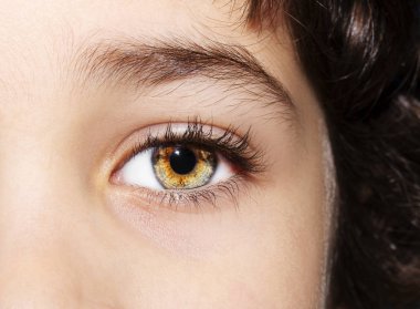 Bir güzel anlayışlı görünüm çocuğun göz. Atış kapatın.