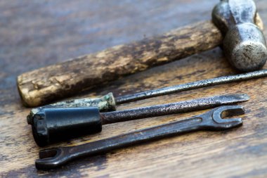 Otantik araçları. Farklı garaj araçlar kümesi