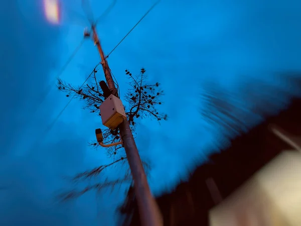 Abstrakte Bewegungsunschärfewirkung. die Lichter der Straßen. Blick aus dem Auto — Stockfoto