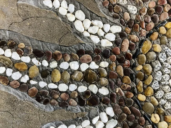 Magnifique motif en pierre avec dessins. Gros plan — Photo