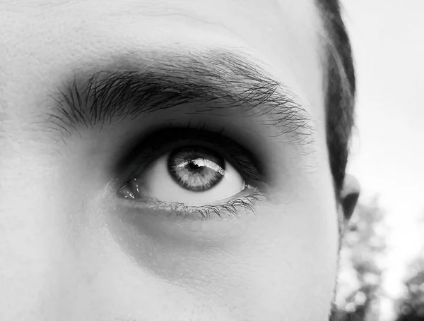 A beautiful insightful look man's eye. Close up shot. — Stock Photo, Image