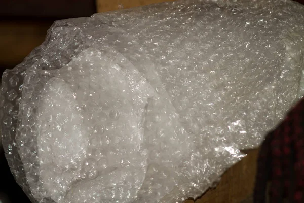 White Bubble Wrap Packing Or Air Cushion Film Abstract — Stock Photo, Image
