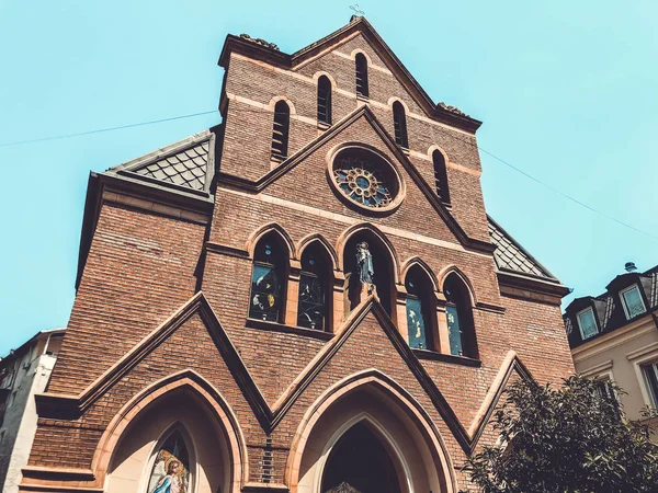 Visa Den Katolska Kyrkan Gamla Stan Tbilisi Goergia — Stockfoto