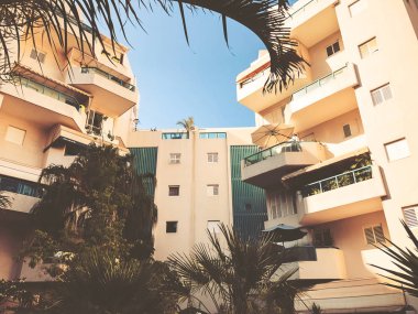 Konut ve Rishon Le Zion yeşil bitkiler ile çevrili