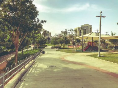 Rishon Le Zion, İsrail - 30 Nisan 2018: Rishon Lezion, İsrail in the park açık havada eğlence