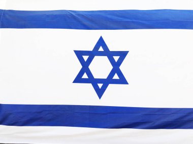 Rishon Le Zion, İsrail - 27 Haziran 2018 İsrail'in ulusal bayrak Rishon Le Zion, İsrail