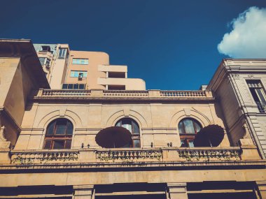 Eski bilding Tbilisi şehrin görüntüleyin. Gürcistan'ın başkenti