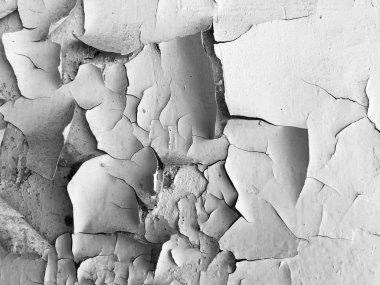 Çatlak ve dökülüyor boya ile sıkıntılı ahşap doku görünümü kapatın