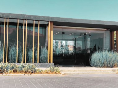  Modern ev sokaklarda Rishon Le Zion, İsrail.