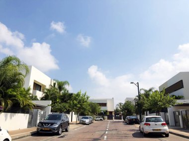 Rishon Le Zion, İsrail-9 Ağustos 2018: sokakta Rishon Le Zion, İsrail