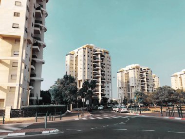 Rishon Le Zion, İsrail - 25 Ağustos 2018: Konut Rishon Le Zion, İsrail