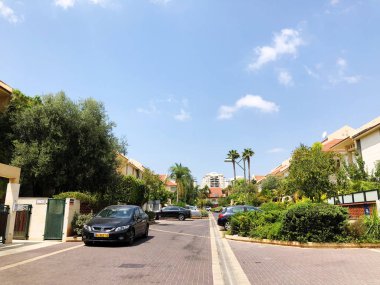 Rishon Le Zion, İsrail-25 Ağustos 2018: sokakta Rishon Le Zion, İsrail