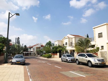 Rishon Le Zion, İsrail-25 Ağustos 2018: sokakta Rishon Le Zion, İsrail