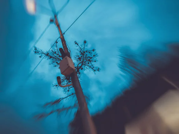 抽象的なモーション ブラー効果の。通りのライト。車からの眺め — ストック写真