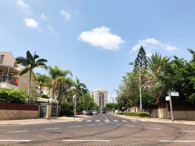 Rishon Le Zion, İsrail-25 Ağustos 2018: sokakta Rishon Le Zion, İsrail