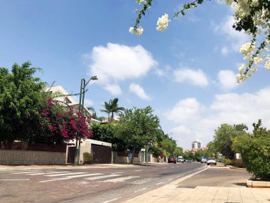 Rishon Le Zion, İsrail-25 Ağustos 2018: sokakta Rishon Le Zion, İsrail