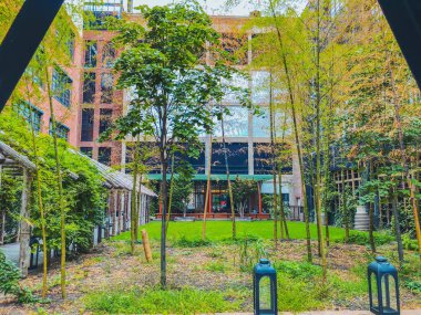 Stamba otel: Tiflis Merkezi Eko tarzı. Modern avlu güzel manzaralı sokak bir yeşil ağaçlar ve çalılar