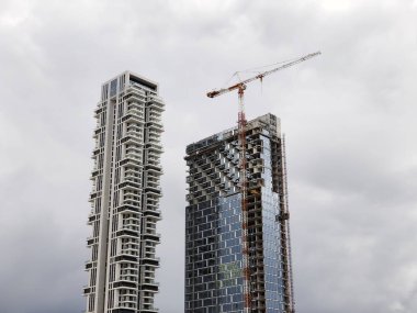 Bat Yam, İsrail - 10 Şubat 2019: yüksek konut Bat Yam İsrail'in.