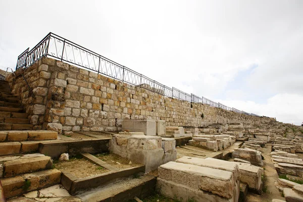Vista para o cemitério judaico e Jerusalém antiga — Fotografia de Stock
