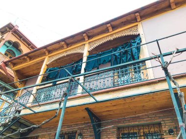 Tiflis şehrineski ilçe, Georgia.Eski Tiflis restore alanı. Gürcistan'da Turizm, turistik alan
