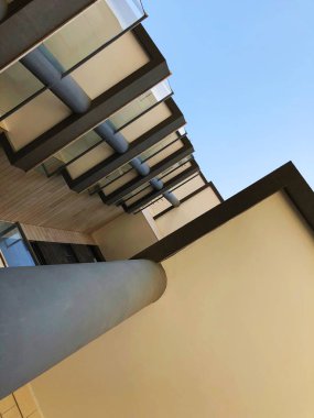 Rishon Le Zion, İsrail, 07 Ekim 2019: Rishon Le Zion, İsrail 'de aşağıdan yerleşim yeri manzarası