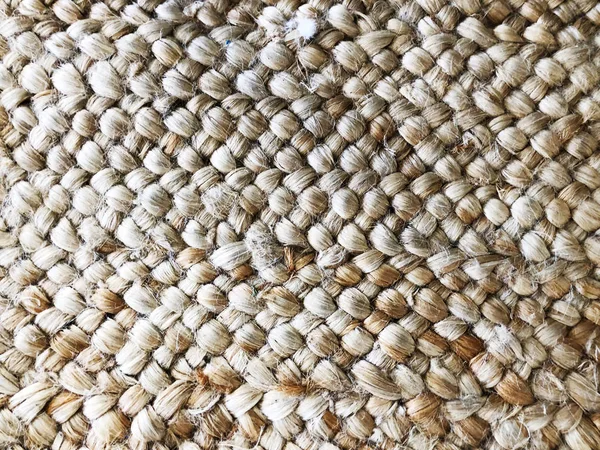 갈색 카펫 패턴 텍스처. 천연 재료로 직물을 짜는 모습 — 스톡 사진