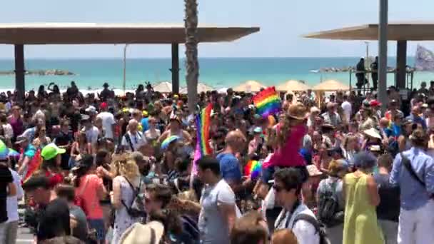 Tel Aviv Israel June 2018 Gay Pride Parade Tel Aviv — 图库视频影像