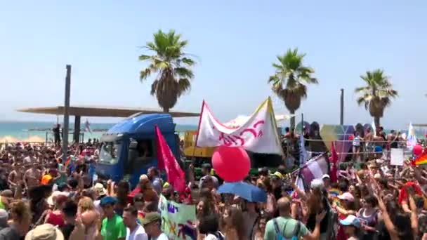 Tel Aviv Israel 2018年6月8日 イスラエル テルアビブでのゲイ プライド パレード — ストック動画
