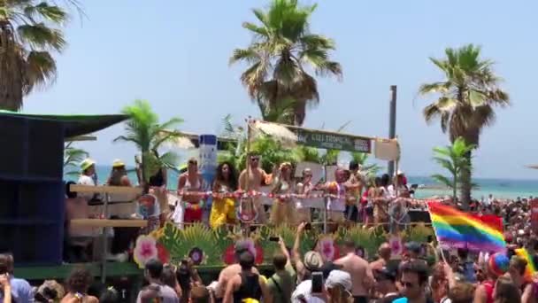 Tel Aviv Israel Junio 2018 Desfile Del Orgullo Gay Tel — Vídeos de Stock