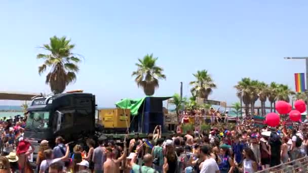 Tel Aviv Israel Czerwca 2018 Parada Gejów Tel Awiwie Izrael — Wideo stockowe