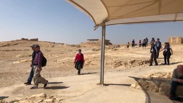 MASADA, ISRAEL - MARÇO 22, 2019: Fortaleza de Masada, antiga fortificação em Israel — Vídeo de Stock
