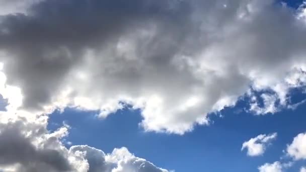 Nubes Blancas Ligereza Lapso Tiempo — Vídeo de stock